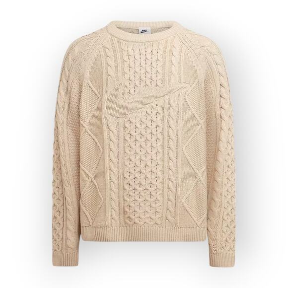 Nike Other - KarlAnthonyTowns XXL Nike Life Cable Knit Sweater Rattan DQ5176-206 NEW KAT